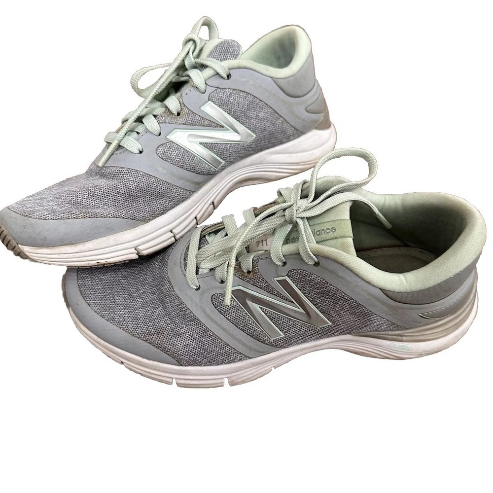 New Balance 711 Training‎ Shoes Women 8.5 Grey Mint Green Mesh Sneakers
